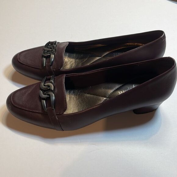 Easy spirit, women’s leather slip on block heel shoes size 7 Esumandra - Picture 5 of 13